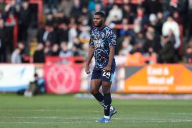 Blackpool 'dan Odel Offiah Gökyüzü İddiaları Ligi 1 maçında Exeter City, St. James' Park, Exeter, İngiltere 'de Blackpool' a karşı, 25 Ocak 2025