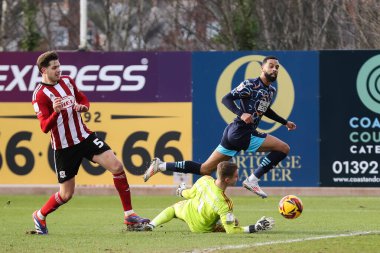 Blackpool 'dan CJ Hamilton, 25 Ocak 2025' te St James 'Park, Exeter, İngiltere' de oynanan Sky Bet 1 karşılaşmasında 1-0 berabere kaldı.