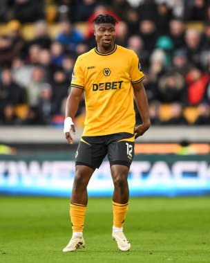 Wolverhampton Wanderers 'dan Emmanuel Agbadou Premier League maçında Wolverhampton Wanderers' a karşı Molineux, Wolverhampton, Birleşik Krallık, 25 Ocak 2025