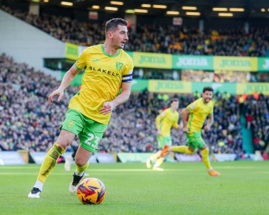 Norwich City 'den Kenny McLean, 25 Ocak 2025' te Norwich City 'nin Carrow Road, Norwich City' e karşı oynadığı Sky Bet Şampiyonası maçında topla koşuyor.