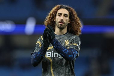Chelsea 'den Marc Cucurella Premier Lig karşılaşmasında maç öncesi ısınma oturumunda Manchester City Chelsea' ye karşı Etihad Stadyumu, Manchester, İngiltere, 25 Ocak 2025