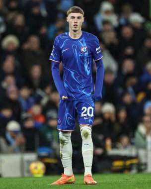 Chelsea Premier Ligi maçında Cole Palmer Manchester City ile Chelsea maçında Etihad Stadyumu, Manchester, Birleşik Krallık, 25 Ocak 2025