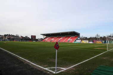Exeter City 'nin evi olan St James Park' ın genel görünümü, Sky Bet League 1 karşılaşması öncesinde St James 'Park, Exeter, Birleşik Krallık' ta Exeter City ile Blackpool maçının önündedir.
