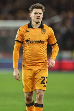 Hull City 'den Regan Slater 24 Ocak 2025' te İngiltere, Sheffield Lane 'de Sheffield United' a karşı Hull City maçında