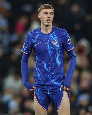 Chelsea Premier Ligi maçında Cole Palmer Manchester City ile Chelsea maçında Etihad Stadyumu, Manchester, Birleşik Krallık, 25 Ocak 2025