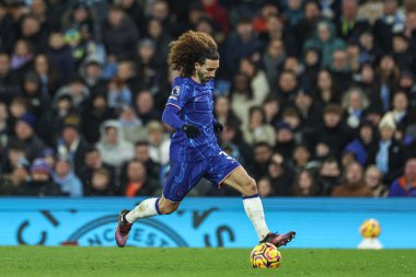 Chelsea 'li Marc Cucurella Premier League maçında Manchester City ile Chelsea maçında Etihad Stadyumu, Manchester, İngiltere, 25 Ocak 2025