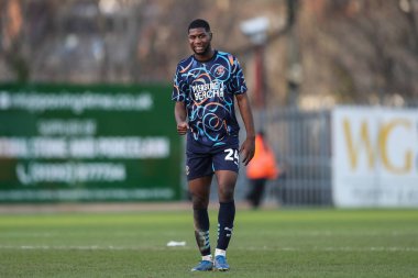 Blackpool 'dan Odel Offiah Gökyüzü İddiaları Ligi 1 maçında Exeter City, St. James' Park, Exeter, İngiltere 'de Blackpool' a karşı, 25 Ocak 2025