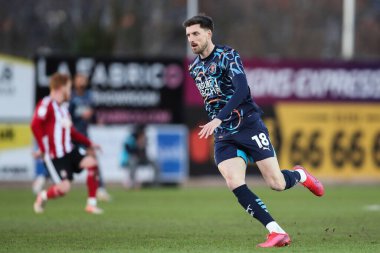 Blackpool 'dan Jake Beesley, Sky Bet Ligi 1 karşılaşmasında Exeter City, St. James' Park, Exeter, İngiltere 'de Blackpool' a karşı, 25 Ocak 2025