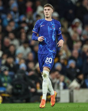 Chelsea Premier Ligi maçında Cole Palmer Manchester City ile Chelsea maçında Etihad Stadyumu, Manchester, Birleşik Krallık, 25 Ocak 2025