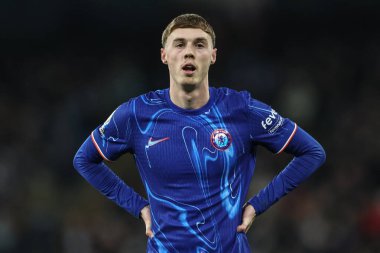 Chelsea Premier Ligi maçında Cole Palmer Manchester City ile Chelsea maçında Etihad Stadyumu, Manchester, Birleşik Krallık, 25 Ocak 2025