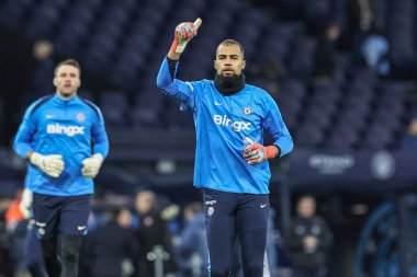 Chelsea Premier Ligi maçında Robert Snchez Manchester City ile Chelsea maçında Etihad Stadyumu, Manchester, Birleşik Krallık, 25 Ocak 2025