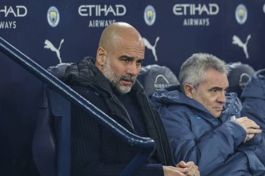 Manchester City 'nin Chelsea' ye karşı oynadığı Premier League maçında Manchester City 'nin antrenörü Pep Guardiola 25 Ocak 2025' te Etihad Stadyumu 'nda