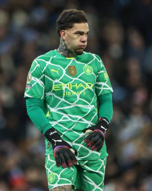 Manchester City 'den Ederson Manchester City ile Chelsea maçında Etihad Stadyumu' nda, 25 Ocak 2025