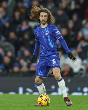 Chelsea Premier Ligi maçında Marc Cucurella Manchester City ile Chelsea maçında Etihad Stadyumu, Manchester, Birleşik Krallık, 25 Ocak 2025