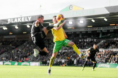 Swansea City AFC 'den Goncalo Franco, Norwich City ile Norwich City arasındaki 25 Ocak 2025' te oynanan Carrow Road, Norwich City maçında topu kontrol ediyor.