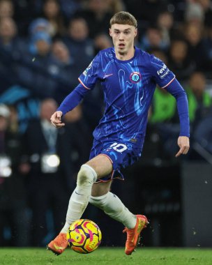 Chelsea Premier Ligi maçında Cole Palmer Manchester City ile Chelsea maçında Etihad Stadyumu, Manchester, Birleşik Krallık, 25 Ocak 2025