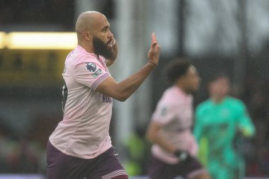 Brentford 'dan Bryan Mbeumo, 26 Ocak 2025' te İngiltere 'nin Selhurst Park kentinde oynanan Premier League maçı Crystal Palace ve Brentford maçında 0-1 kazanma hedefini kutluyor.