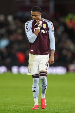 Aston Villa 'dan Ezri Konsa Premier Lig karşılaşmasında Aston Villa, West Ham United' a karşı Villa Park, Birmingham, Birleşik Krallık, 26 Ocak 2025