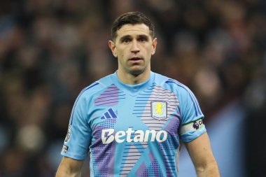 Aston Villa 'dan Emiliano Martnez Premier Lig karşılaşmasında Aston Villa, West Ham United' a karşı Villa Park, Birmingham, Birleşik Krallık, 26 Ocak 2025