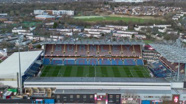 An aerial view of Turf Moor ahead of the Sky Bet Championship match Burnley vs Leeds United at Turf Moor, Burnley, United Kingdom, 27th January 2025 clipart