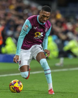 Burnley 'den Jaidon Anthony 27 Ocak 2025' te Burnley, Burnley, İngiltere 'de Leeds United' a karşı oynadığı Gökyüzü İddia Şampiyonası maçında