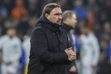 Leeds United takımının Daniel Farke teknik direktörü Burnley ile Leeds United arasında 27 Ocak 2025 'te oynanan Turf Moor, Burnley, İngiltere maçında oynanan maçta.