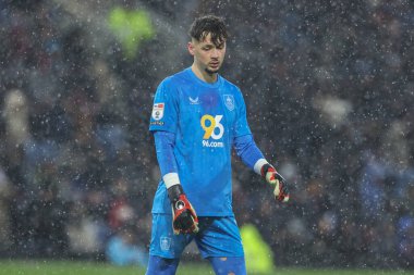 Burnley 'den James Trafford 27 Ocak 2025' te Burnley, Burnley, İngiltere 'de Leeds United' a karşı oynadığı Gökyüzü İddia Şampiyonası maçında.