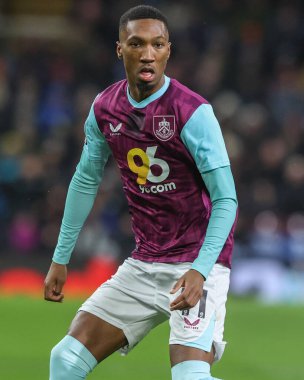 Burnley 'den Jaidon Anthony 27 Ocak 2025' te Burnley, Burnley, İngiltere 'de Leeds United' a karşı oynadığı Gökyüzü İddia Şampiyonası maçında