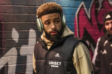 Leeds United takımının Jayden Bogle 'ı 27 Ocak 2025' te Burnley - Leeds United maçında Turf Moor, Burnley, İngiltere 'ye geldi.