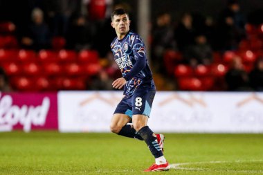 Blackpool takımından Albie Morgan, 28 Ocak 2025 'te Gelder Group Sincil Bank Stadyumu' nda oynanan 1.