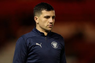 Blackpool 'dan Albie Morgan, 28 Ocak 2025' te İngiltere 'nin Gelder Group Sincil Bank Stadyumu' nda oynanan 1.