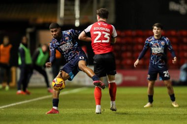 Blackpool takımından Ashley Fletcher, 28 Ocak 2025 'te Lincoln City ile Gelder Group Sincil Bank Stadyumu' nda oynanan 1.