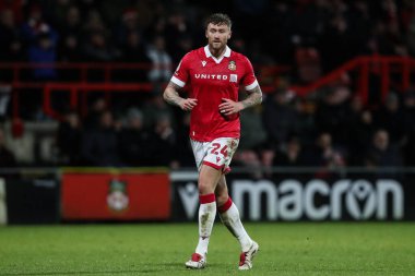 Wrexham 'dan Dan Scarr 28 Ocak 2025' te Wrexham-Stevenage maçında Wrexham - SToK Cae Ras, Wrexham, İngiltere