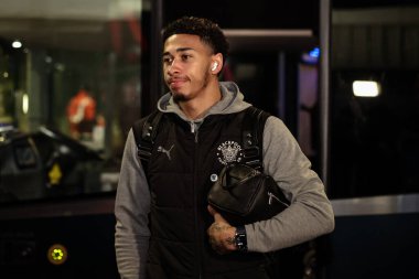 Blackpool 'dan Jordan Lawrence-Gabriel, 28 Ocak 2025' te İngiltere 'deki Gelder Group Sincil Bank Stadyumu' nda oynanan 1.