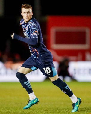 Blackpool 'dan Sonny Carey, 28 Ocak 2025' te Gelder Group Sincil Bank Stadyumu 'nda oynanan 1.