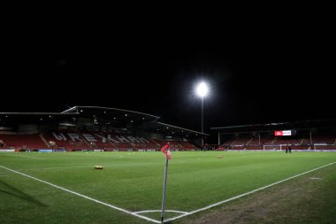 Wrexham 'ın evi olan SToK Cae Ras' ın Wrexham Ligi 1 maçı öncesinde SToK Cae Ras, Wrexham Stevenage, İngiltere, 28 Ocak 2025