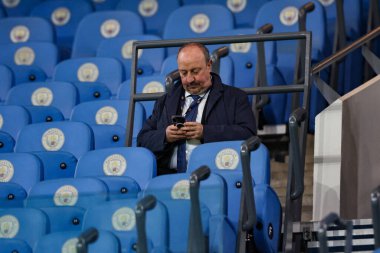 Rafael Bentez UEFA Şampiyonlar Ligi Maçı sırasında Etihad Stadyumu, Manchester, Birleşik Krallık 'ta 8 Manchester City vs Club Brugge maçına katıldı.