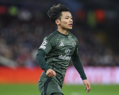 UEFA Şampiyonlar Ligi Maçı sırasında Kelt Reo Hatate, Villa Park, Birmingham, Birleşik Krallık 'ta 8 Aston Villa - Celtic maçında, 29 Ocak 2025