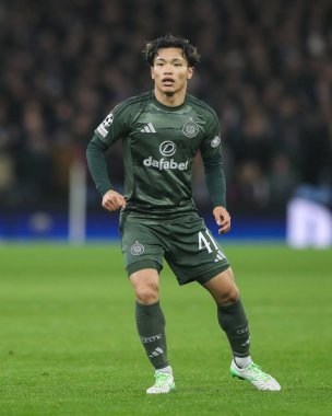 UEFA Şampiyonlar Ligi Maçı sırasında Kelt Reo Hatate, Villa Park, Birmingham, Birleşik Krallık 'ta 8 Aston Villa - Celtic maçında, 29 Ocak 2025