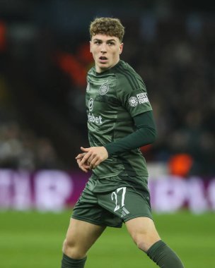 Kelt takımından Arne Engels, UEFA Şampiyonlar Ligi Maçı sırasında Villa Park, Birmingham, Birleşik Krallık 'ta 8 Aston Villa' nın Celtic 'e karşı oynadığı maçta, 29 Ocak 2025