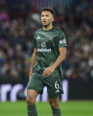 UEFA Şampiyonlar Ligi Maçı sırasında Kelt Auston Trusty, Villa Park, Birmingham, Birleşik Krallık 'ta 8 Aston Villa' ya karşı Celtic maçında, 29 Ocak 2025