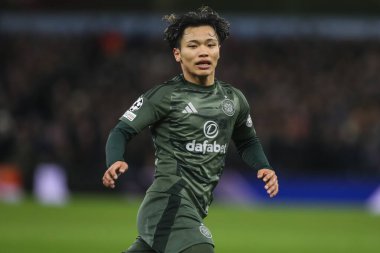 UEFA Şampiyonlar Ligi Maçı sırasında Kelt Reo Hatate, Villa Park, Birmingham, Birleşik Krallık 'ta 8 Aston Villa - Celtic maçında, 29 Ocak 2025