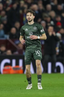 Kelt Nicolas Khn, UEFA Şampiyonlar Ligi Maçı sırasında Villa Park, Birmingham, Birleşik Krallık 'ta 8 Aston Villa-Celtic maçında, 29 Ocak 2025