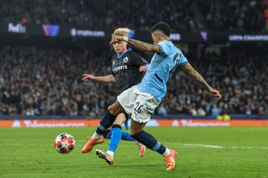 Manchester City 'den Svio, Manchester, İngiltere' deki Etihad Stadyumu 'nda oynanan 8 Manchester City vs Club Brugge maçında, UEFA Şampiyonlar Ligi Maçı' nda 3-1 berabere kaldı.