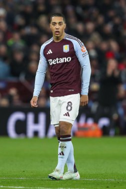 Aston Villa takımından Youri TiEleans UEFA Şampiyonlar Ligi Maçı sırasında 8 Aston Villa Celtic 'e karşı 29 Ocak 2025, Birmingham, İngiltere