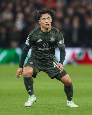 UEFA Şampiyonlar Ligi Maçı sırasında Kelt Reo Hatate, Villa Park, Birmingham, Birleşik Krallık 'ta 8 Aston Villa - Celtic maçında, 29 Ocak 2025