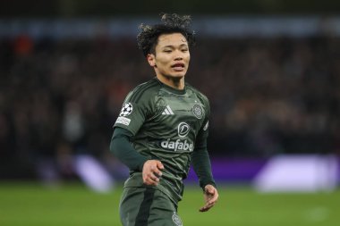UEFA Şampiyonlar Ligi Maçı sırasında Kelt Reo Hatate, Villa Park, Birmingham, Birleşik Krallık 'ta 8 Aston Villa - Celtic maçında, 29 Ocak 2025