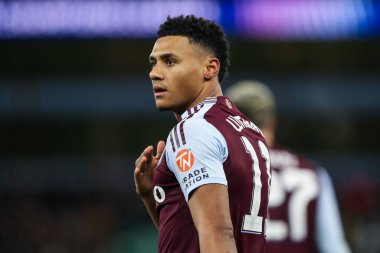 Aston Villa 'dan Ollie Watkins, UEFA Şampiyonlar Ligi Maçı' nda 9 Ocak 2025 'te Villa Park, Birmingham' da 8 Aston Villa Celtic 'e karşı 3-2' lik galibiyetini kutluyor.