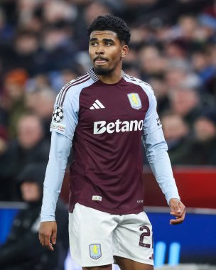 Aston Villa 'dan Ian Maatsen, UEFA Şampiyonlar Ligi Maçı sırasında Villa Park, Birmingham, Birleşik Krallık' ta 8 Aston Villa 'ya karşı Celtic maçında, 29 Ocak 2025