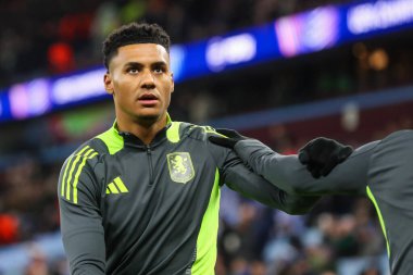 Aston Villa 'dan Ollie Watkins, UEFA Şampiyonlar Ligi Maçı' nın 8. maçında Villa Park, Birmingham, Birleşik Krallık 'ta Celtic' e karşı 29 Ocak 2025 'te oynanan karşılaşma öncesi ısınma sırasında